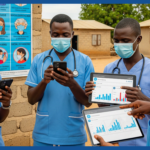 Health workers in use RapidPro Gambia to collect real-time data on COVID-19 and essential services.