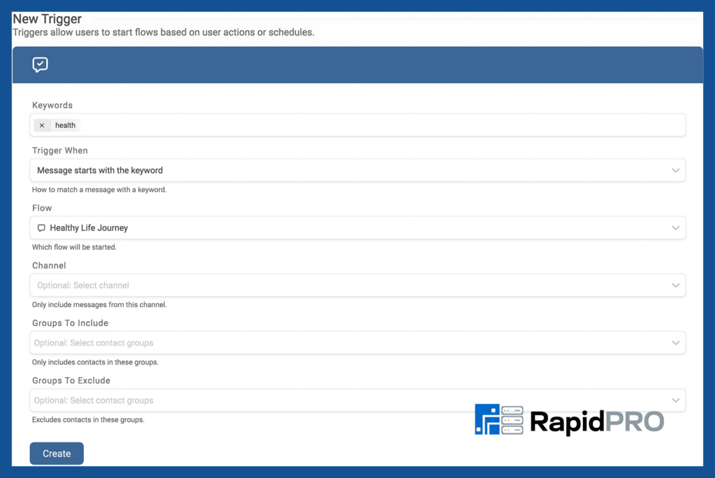 Assigning Keywords to a Flow. Access the Flows tab and select the desired flow