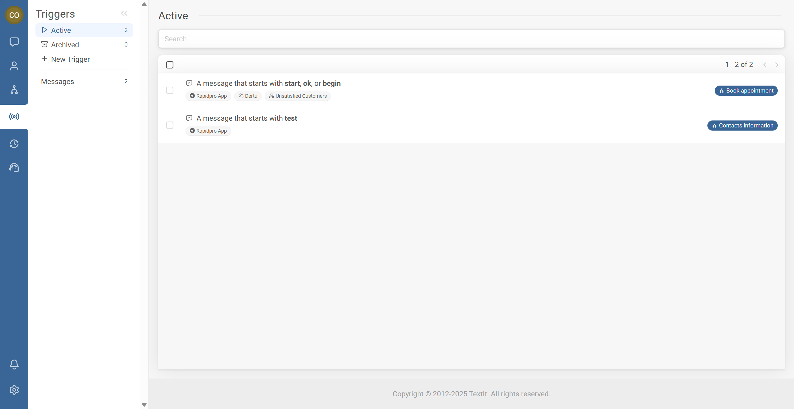 Creating a Keyword Trigger that starts a Flow 7