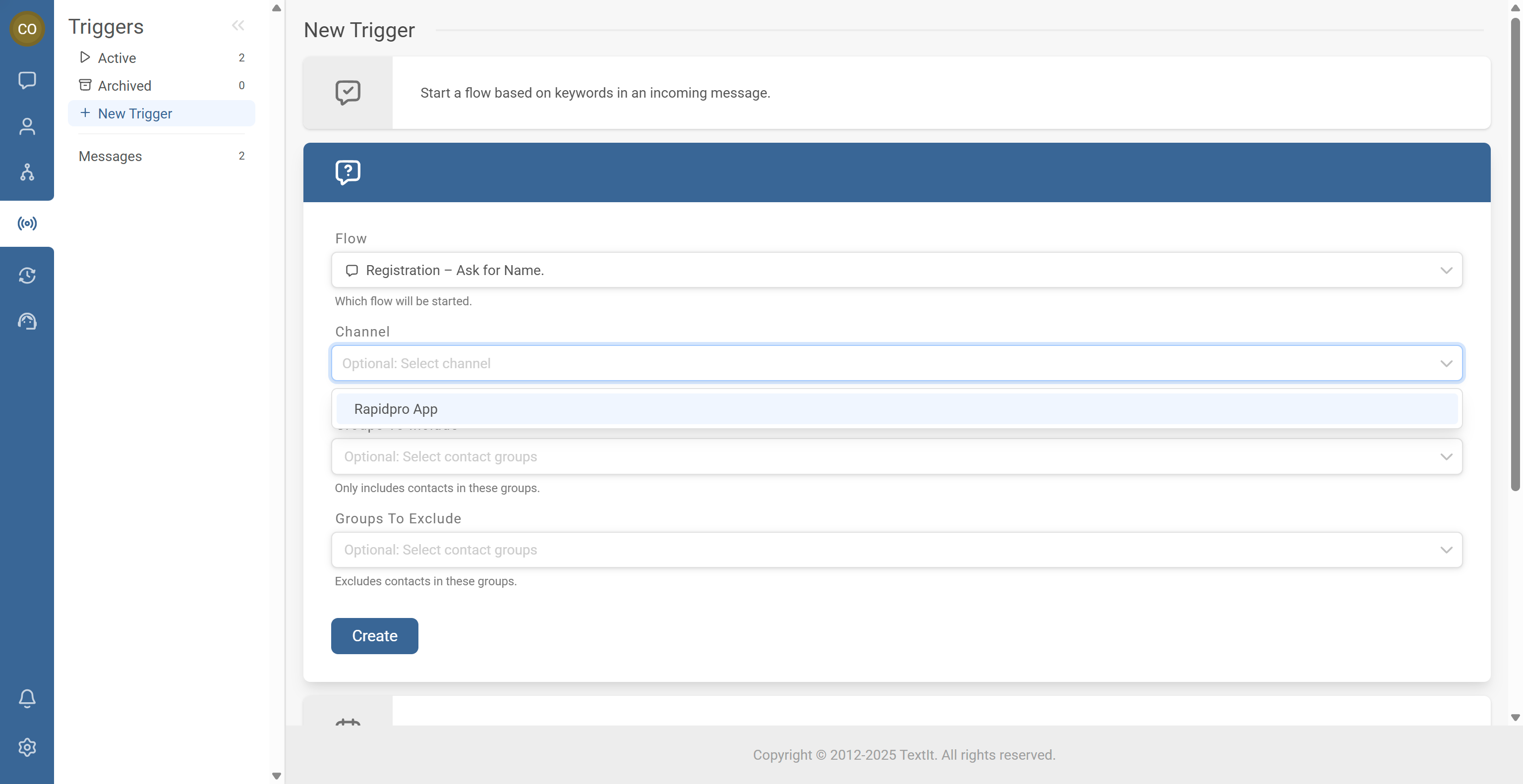 Start a Flow after Receiving a Message that Doesnt Match Any Keywords 6 1