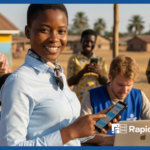 NGO staff using Unlimited RapidPro Hosting for scalable mobile communication in the field