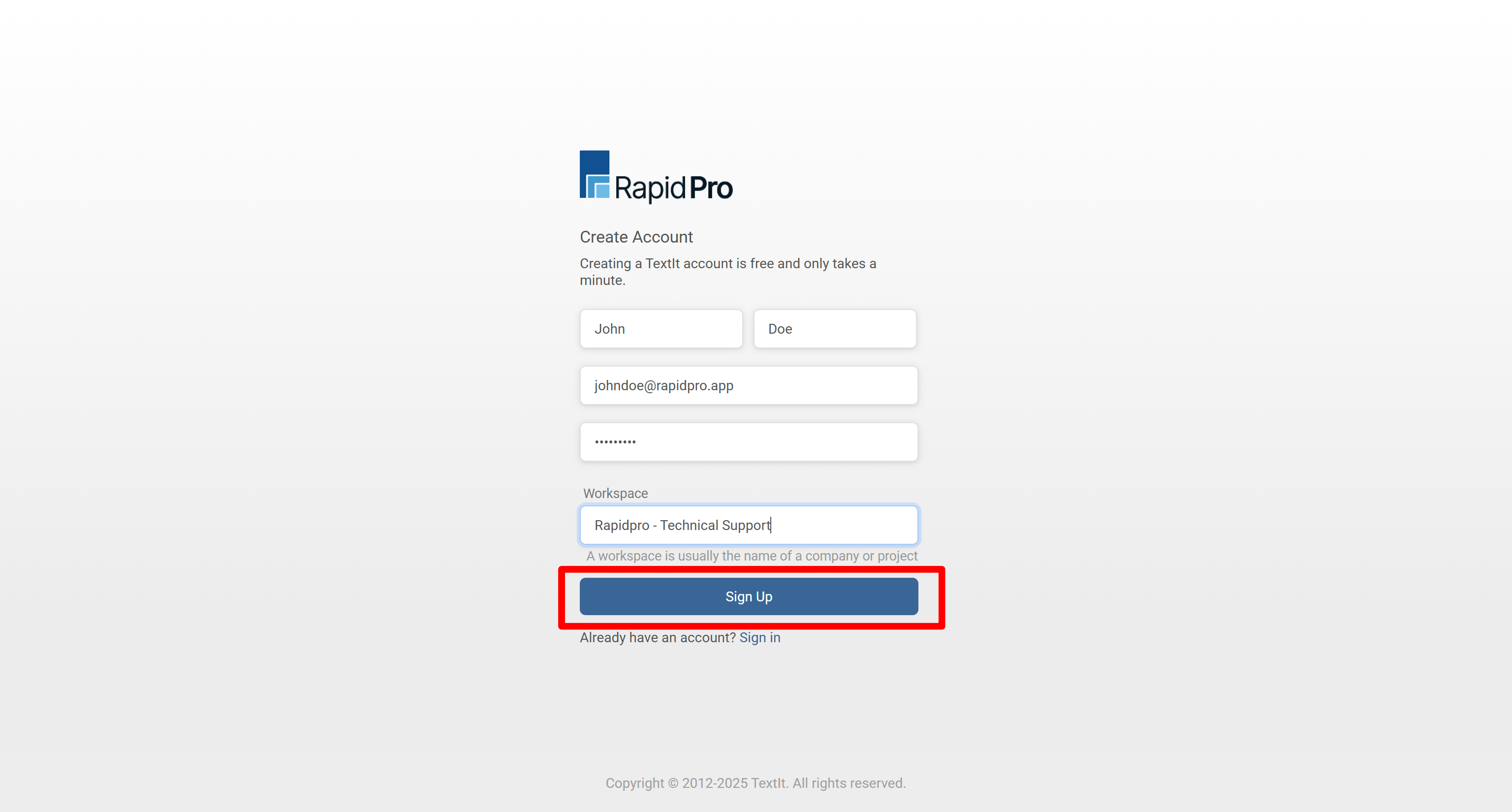 Sign Up Creating Your Account 3