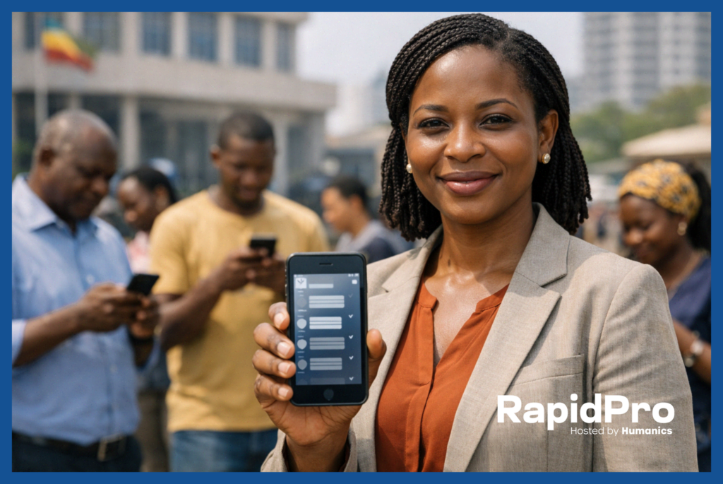 Unlimited messaging enabling large-scale public sector communication in Africa via mobile phones