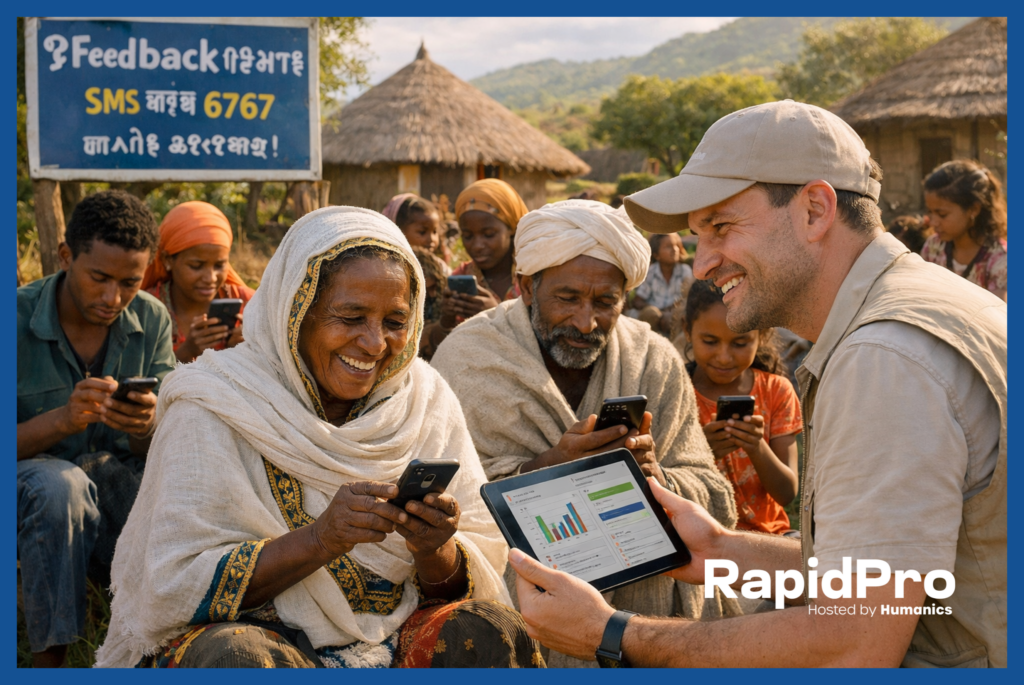 Community feedback system enabling two-way humanitarian engagement with Ethiopian communities via mobile phones