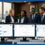 Government professionals deploying a Managed RapidPro Hosting instance in an African capital ministry operations center